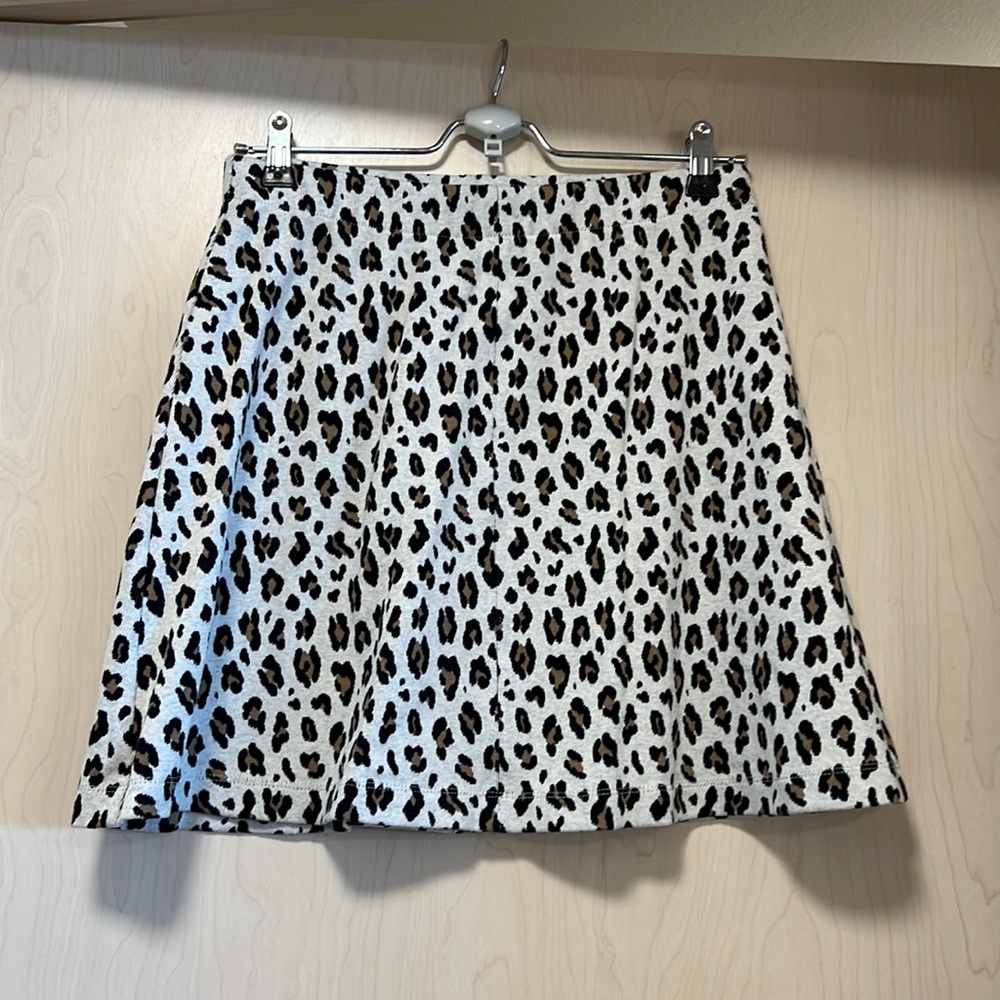 Leopard Loft A-line skirt
